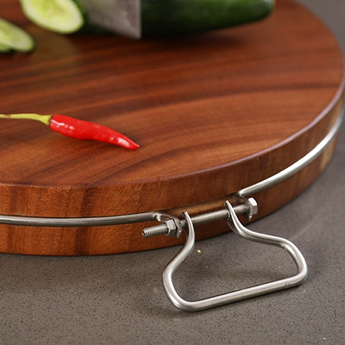 Шкаф с твердым древесиной круглой режущей доски железных дерева нарезание домохозяйственной домохозяйственной доски на кухнях [мягкие пятна наполовину цены]