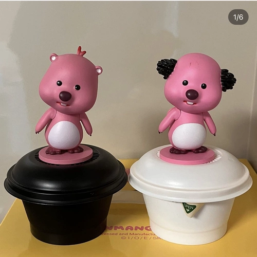 Розовая кукла, настольная милая фигурка, Южная Корея, енот