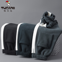 Woodpecker autumn and winter thickened velvet and warm Ollie velvet pants for men and women outdoor fleece pants casual sports trousers