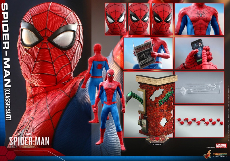 Ht Hottoys 1/6 Vgm48 Game Edition Marvel Spider-Man Classic Suit