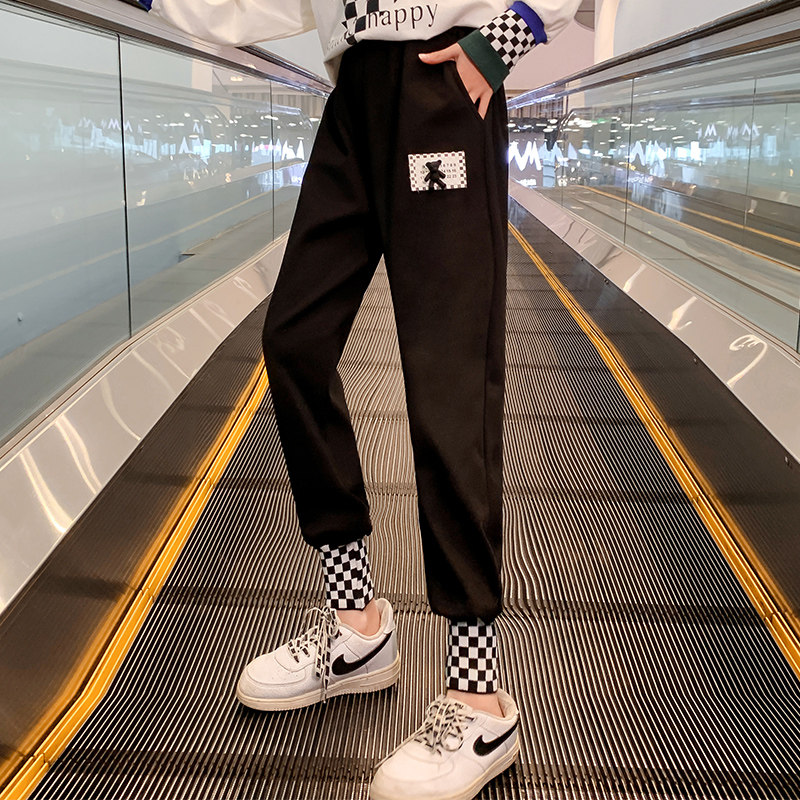 Girls pants 2022 new spring clothes in the big girls fashion fried street casual pants sweatpants outside the sweatpants