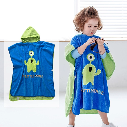 Качественная мультяшная детская детская шапочка с капюшоном, пляжное банное полотенце, длинный банный халат, 2-11 лет
