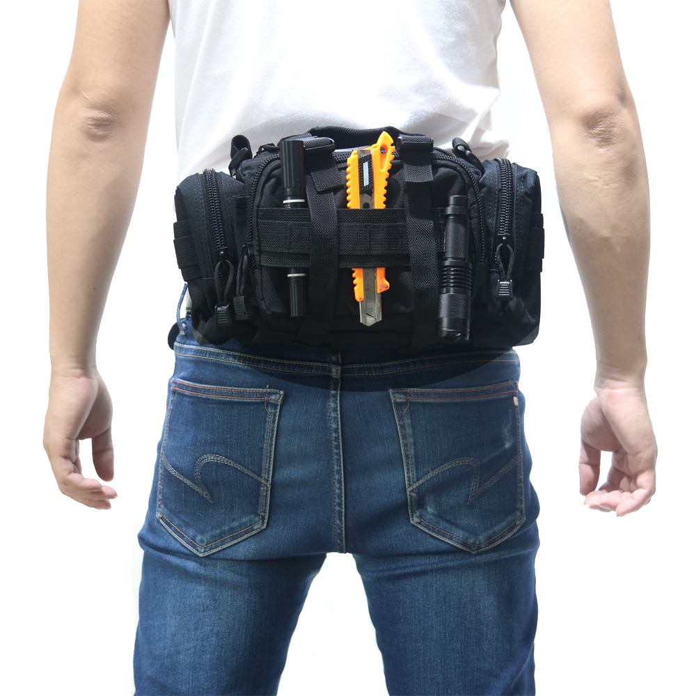 Outdoor military backpack Multi-functional tactical 3p magic fanny pack Hanging bag Shoulder bag Men's and women's sports cycling camouflage oblique cross bag