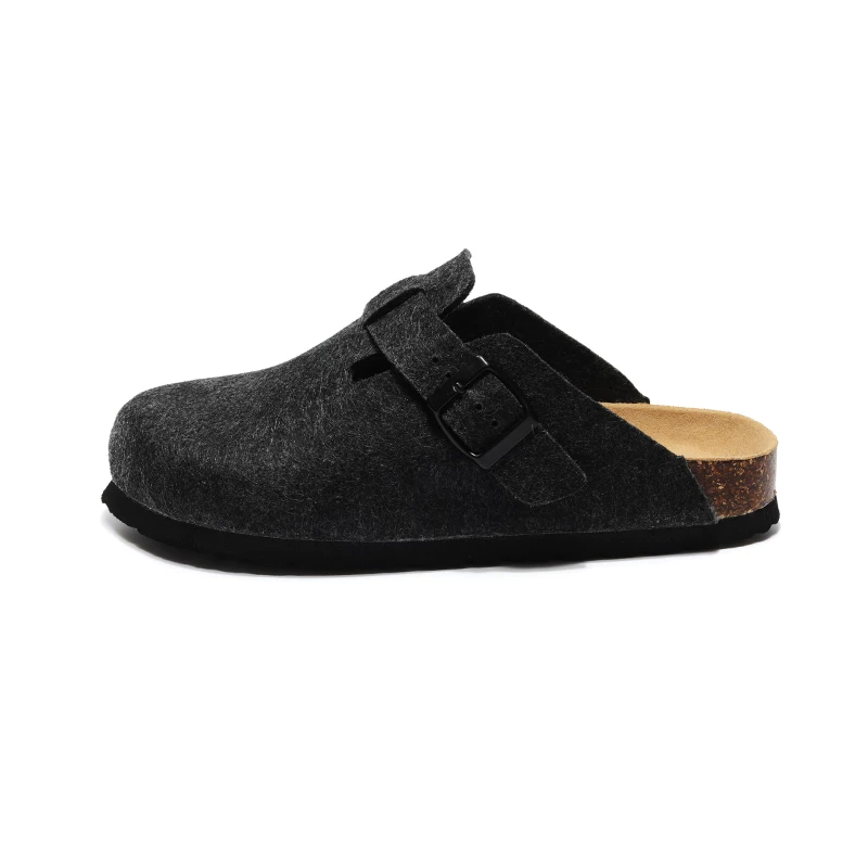 Крупные домашние тапочки из пробки Large -size cork slippers The felt Bolin Tou Bokye Birken Ban Dragline and the ugly, and the bottom of the bottom of the autumn and winter