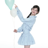 ELEVEN SLEEP Синяя рубашка, комплект, юбка, японские и корейские