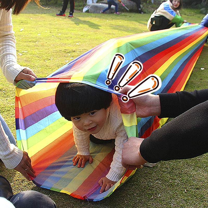 Children's sunshine rainbow crawling tunnel baby drilling toy tent kindergarten sensory training equipment tunnel tube