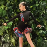 Conny Latin Dance Costume 2025 Dance Dress New Spring и Summer Internet Practity Practice Flound Girls Set Professional