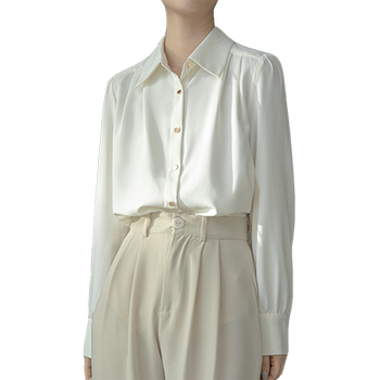 Jinmei 2024 spring clothes new commuter white shirt