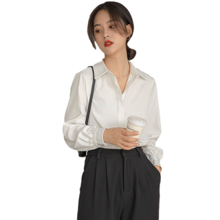 Long sleeve chiffon business formal shirt white shirt
