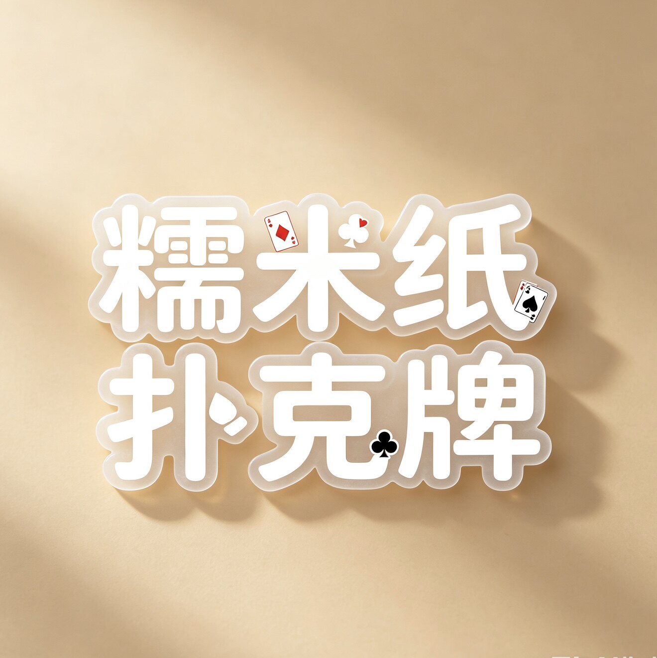 糯米纸扑克牌的LOGO