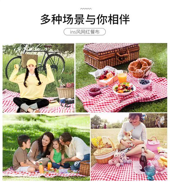Picnic dã ngoại du lịch mùa xuân mat vải trong gió hoang dã dã ngoại cắm trại bãi cỏ xanh cầm tay pad ẩm - Thảm chống ẩm / Mat / Gối thảm xốp cho be