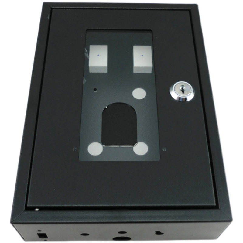 Swipe card fingerprint access control machine metal protective cover indoor protection box password to open the door sign-in shell with lock box