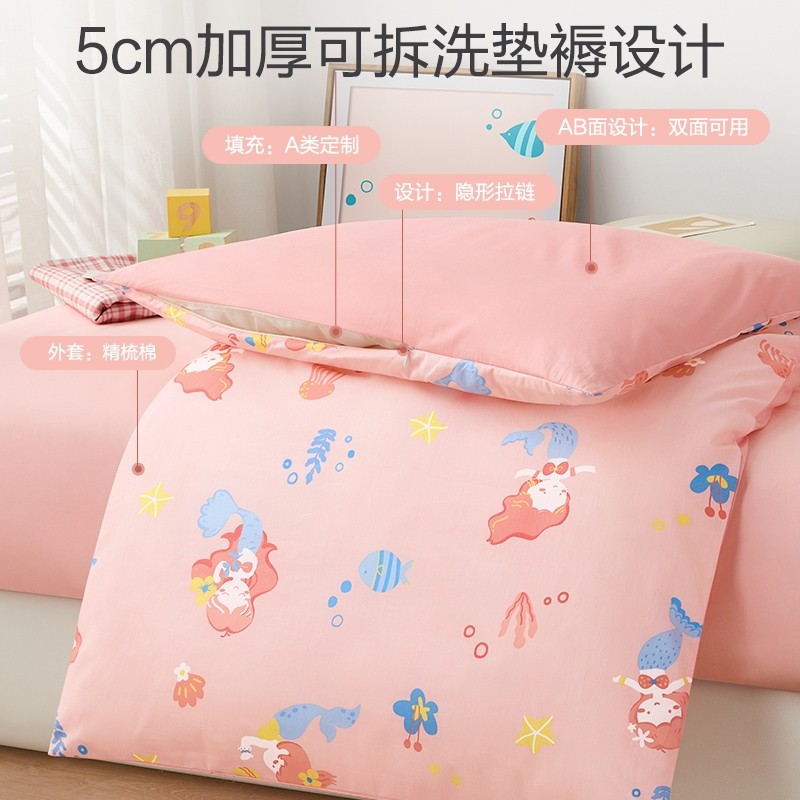 Kindergarten quilt three-piece set pure cotton bedding quilt cover six-piece set baby entering the kindergarten special children's nap bedding