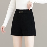 Шерстяные демисезонные шорты, леггинсы, приталенные штаны для отдыха, сапоги, коллекция 2023, А-силуэт, свободный прямой крой