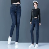 Демисезонные джинсы, штаны, универсальный карандаш, высокая талия, 2021 года, новая коллекция, по фигуре