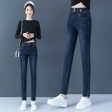 Демисезонные джинсы, штаны, универсальный карандаш, высокая талия, 2021 года, новая коллекция, по фигуре