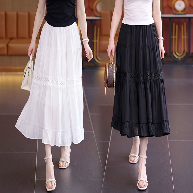 High-Waisted Draped Skirt for Women 2026 New Summer Thin Mid-Length A-Line Chiffon Skirt Petite Gauze Skirt High-Waisted Draped Skirt for Women 2026 New Summer Thin Mid-Length A-Line Chiffon Skirt Petite Gauze Skirt