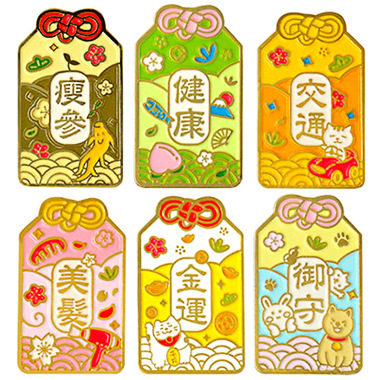 U Pick原品生活祈願御守胸針 瘦參 健康 交通 美髮 金運 御守