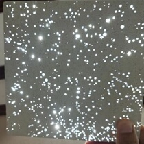 New material translucent cement board poured fiber optic concrete clear water board translucent stone luminous floor tiles starry sky art