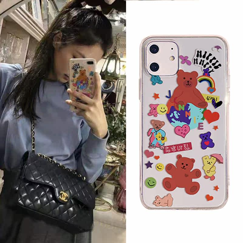 Golden Zhini Jennie Pink blackpink The same phone protective shell applies iphone11 Apple 11promax