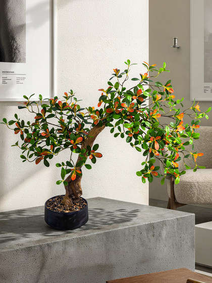 High-End Artificial Green Plants, Island Spring Flower Potted Plants, Fake Flowers for Desktop Indoor Decoration, Faux Flowers in New Chinese Style