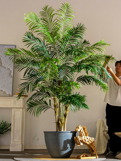 Large Coconut Tree Artificial Green Plant Fake Tree Bionic Plant Potted Palm Tree Living Room Shopping Mall Indoor Decoration Landscaping