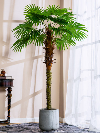 Large Artificial Palm Tree, Areca Palm, Tropical Green Plant, Bionic Fake Tree, Indoor and Outdoor Floor-Standing Decorative Landscaping Ornament