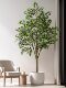 Simulated Banyan Tree, High-End Bionic Green Plant for Landscaping and Decoration, Indoor Living Room Artificial Tree, High-End Light Luxury Floor-Standing Plant Ornament