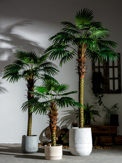 Large Artificial Palm Tree, Areca Palm, Tropical Green Plant, Bionic Fake Tree, Indoor and Outdoor Floor-Standing Decorative Landscaping Ornament