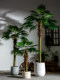 Large Artificial Palm Tree, Areca Palm, Tropical Green Plant, Bionic Fake Tree, Indoor and Outdoor Floor-Standing Decorative Landscaping Ornament