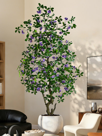 High-End Artificial Green Plants, Island Spring Flowers, Fake Flower Trees, Indoor Window Display Floor-Standing Artificial Flower Decorations, Light Luxury Floor-Standing Ornaments