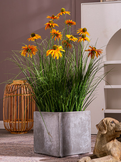 High-End Sunflower Artificial Flower Reed Grass Fake Flower Tree Bionic Fake Tree Green Plant Decoration Indoor Decoration Ornaments
