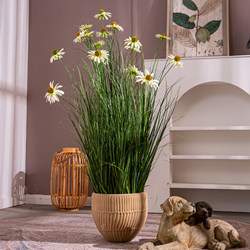High-End Sunflower Artificial Flower Reed Grass Fake Flower Tree Bionic Fake Tree Green Plant Decoration Indoor Decoration Ornaments