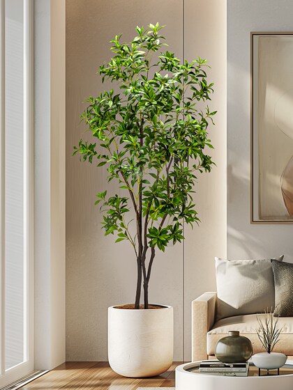 Artificial Plant Hanging Bell-Shaped Horse-Drooping Tree Fake Tree Indoor Entrance Display Window Bionic Green Plant Fake Flower Tree Floor-Standing Ornament Landscaping