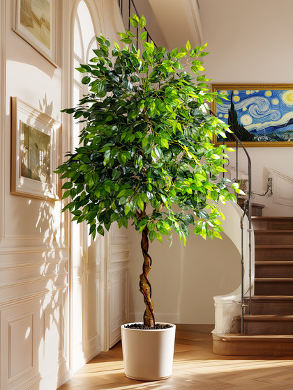 Artificial Green Plant Climbing Banyan Tree Fake Tree Bionic Plant Happiness Tree Indoor Living Room Floor-Standing Potted Plant Landscape Decoration
