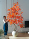Simulated Red Maple Tree, Large Green Plant, Indoor Light Luxury Artificial Tree, Shopping Mall Balcony, Shop Window, Artificial Plant for Landscaping