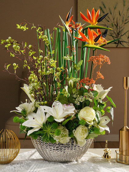 High-End Simulated Light Luxury High-End Bionic Plastic Fake Floral Arrangements, Living Room Decorations, Table Decorations, and Ornaments