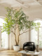 Artificial Horsewood Tree, Large Artificial Banyan Tree, Indoor and Outdoor Azalea, Floor-Standing Simple Decorative Green Plant Landscaping