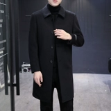 Двусторонное длинное модное пальто для мальчиков, демисезонная шерстяная кашемировая куртка для отдыха, увеличенная толщина