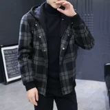 Кашемировая демисезонная двусторонная короткая съемная куртка, шерстяное шерстяное пальто, облегающий крой