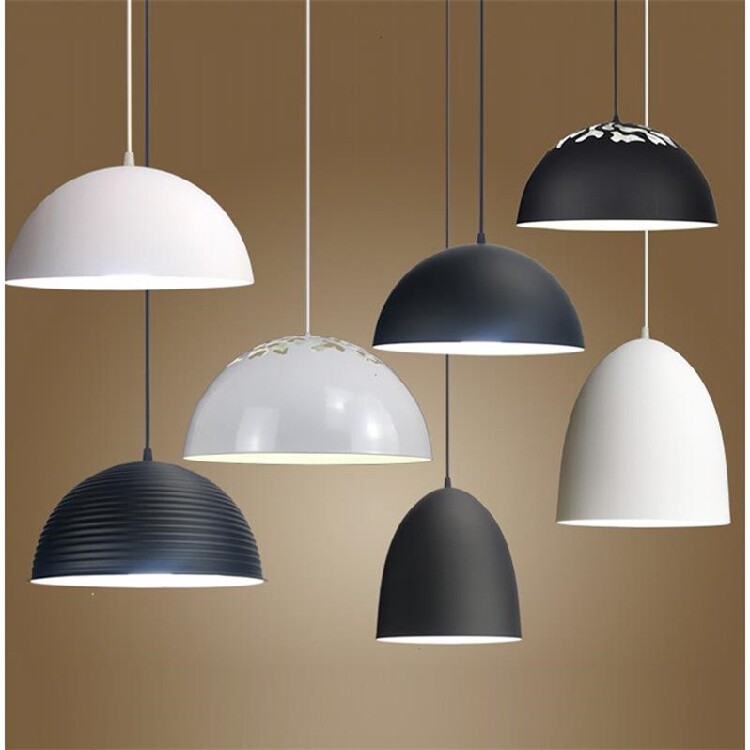 Modern minimalist online cafeterias bar shop for upscale office Milk Tea Shop Shop Single Head Black Chandeliers