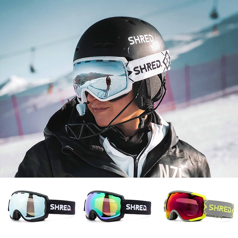 New 2021 SHRED large view spherical ski mirror RARIFY anti-foggy eye glasses cocked for men and women