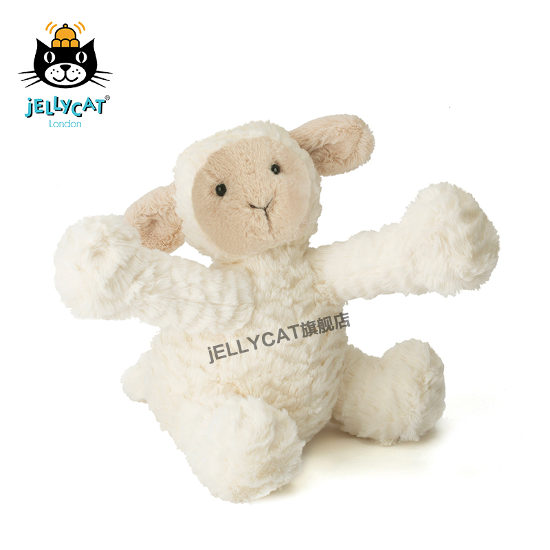 British jellycat wave hair baby lamb plush appetising toy doll