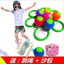 Childrens jumping ball bouncing ball flashing spinning ring single foot jumping ball child shaking ball fitness bouncing ball