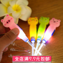 Luminous dig earpick Three sets of adult hollowing out ear tools suit childrens earburette ears clean out of the ear spoons