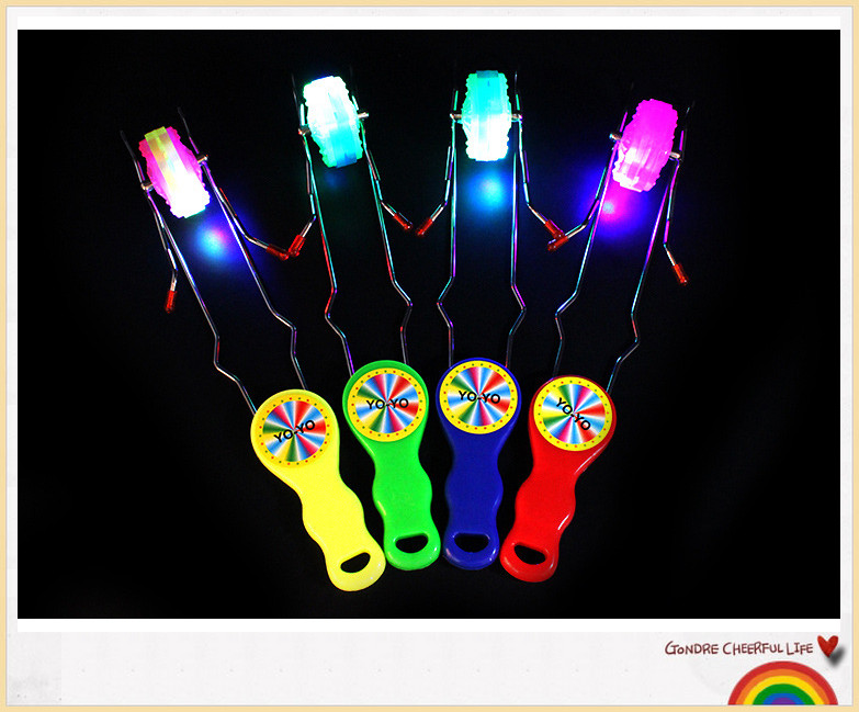 Flash đầy màu sắc Sáng tạo Yo-Yo Kéo Yo-Yo Magic Track UU Ball Flying Turn Gyro Glowing Đồ chơi đồ chơi học sinh