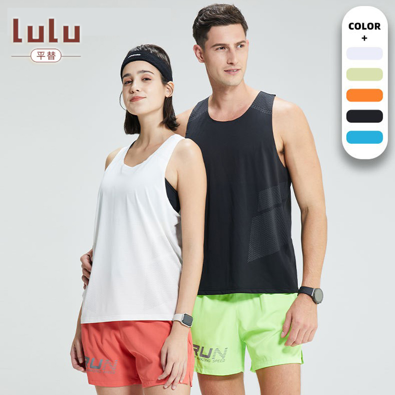 Lulu-Style Lightweight Sports Quick-Dry Vest, Summer Lightweight Fitness Elastic Seamless Breathable Training Sleeveless for Men and Women