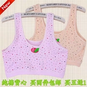 2 mảnh đồ lót tuổi trung và già thả lỏng cotton nữ không tay phần giữa tăng vest áo ngủ mùa hè