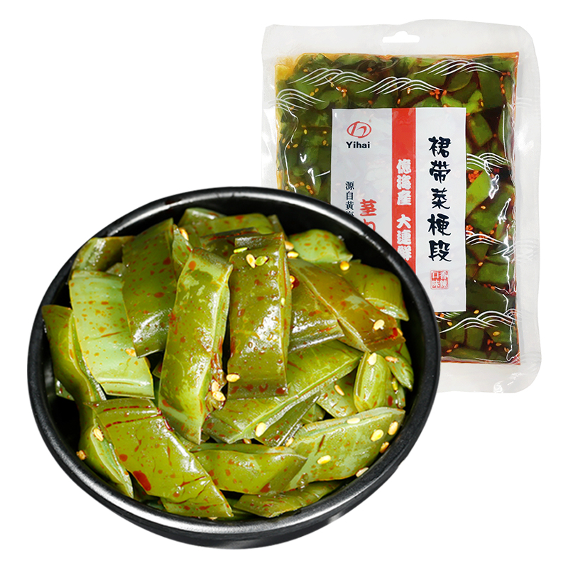 亿海裙带菜海白菜300g*2袋香辣梗段新鲜即食小菜凉拌菜大连特产