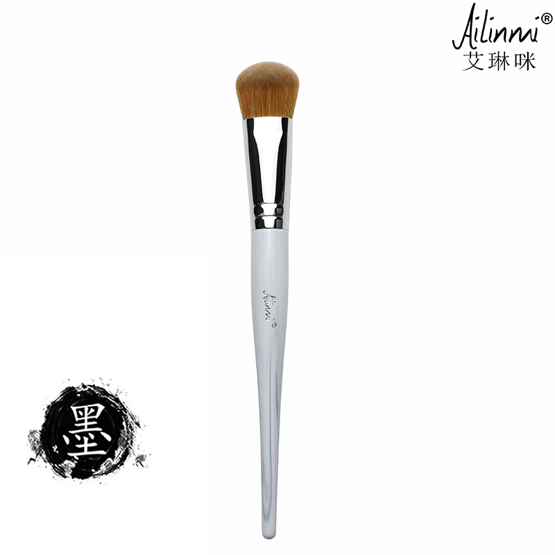 Ailinmi ink soul blue and white makeup brush 127 slope-shaped foundation brush base makeup brush fiber hair net red recommendation